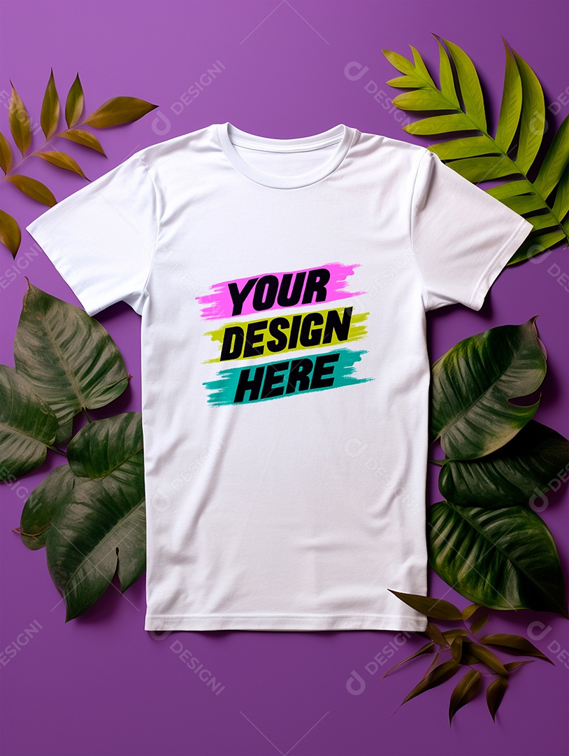 Camisa Mockup Manga Curta PSD Editável