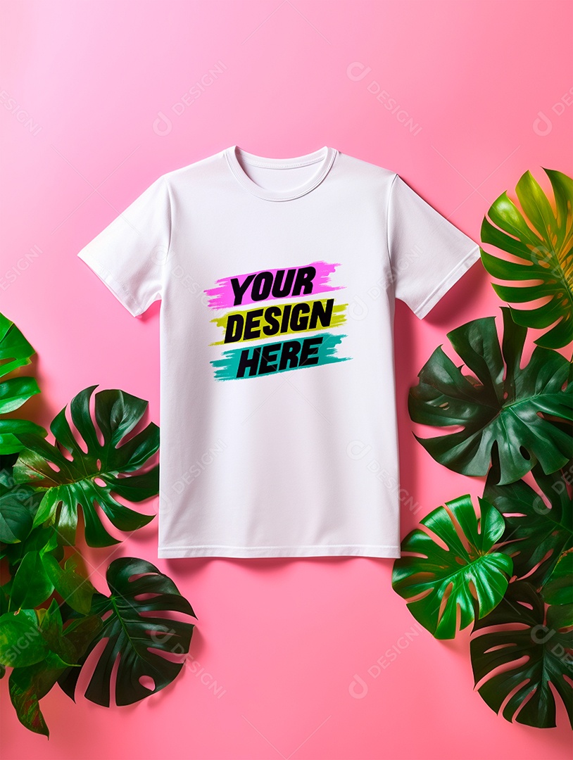 Camisa Mockup Manga Curta PSD Editável