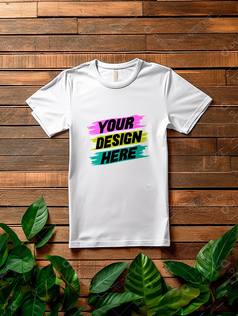 Camisa Mockup Manga Curta PSD Editável