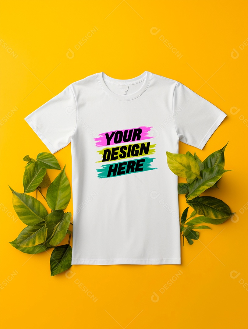 Camisa Mockup Manga Curta PSD Editável
