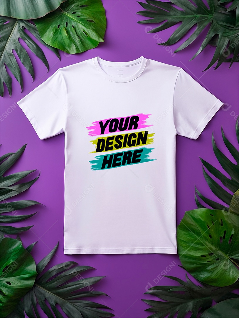 Camisa Mockup Manga Curta PSD Editável