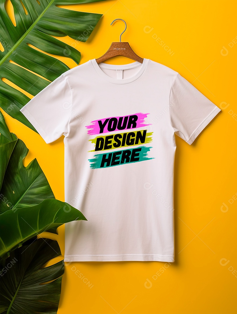 Camisa Mockup Manga Curta PSD Editável