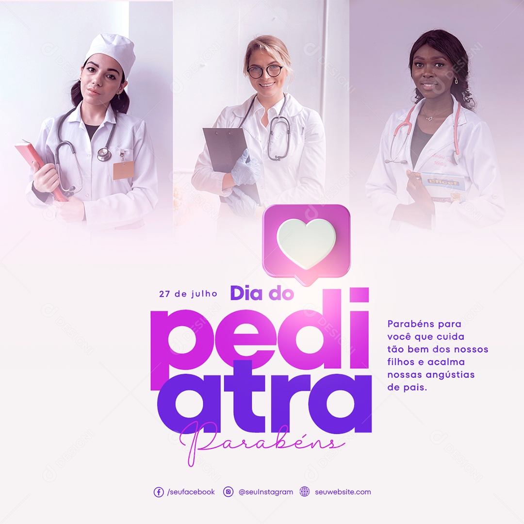 Dia do Pediatra Social Media PSD Editável