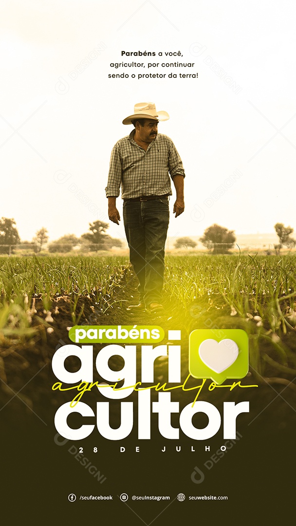 Story Parabéns Agricultor Social Media PSD Editável