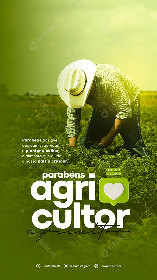 Story Parabéns Agricultor Social Media PSD Editável