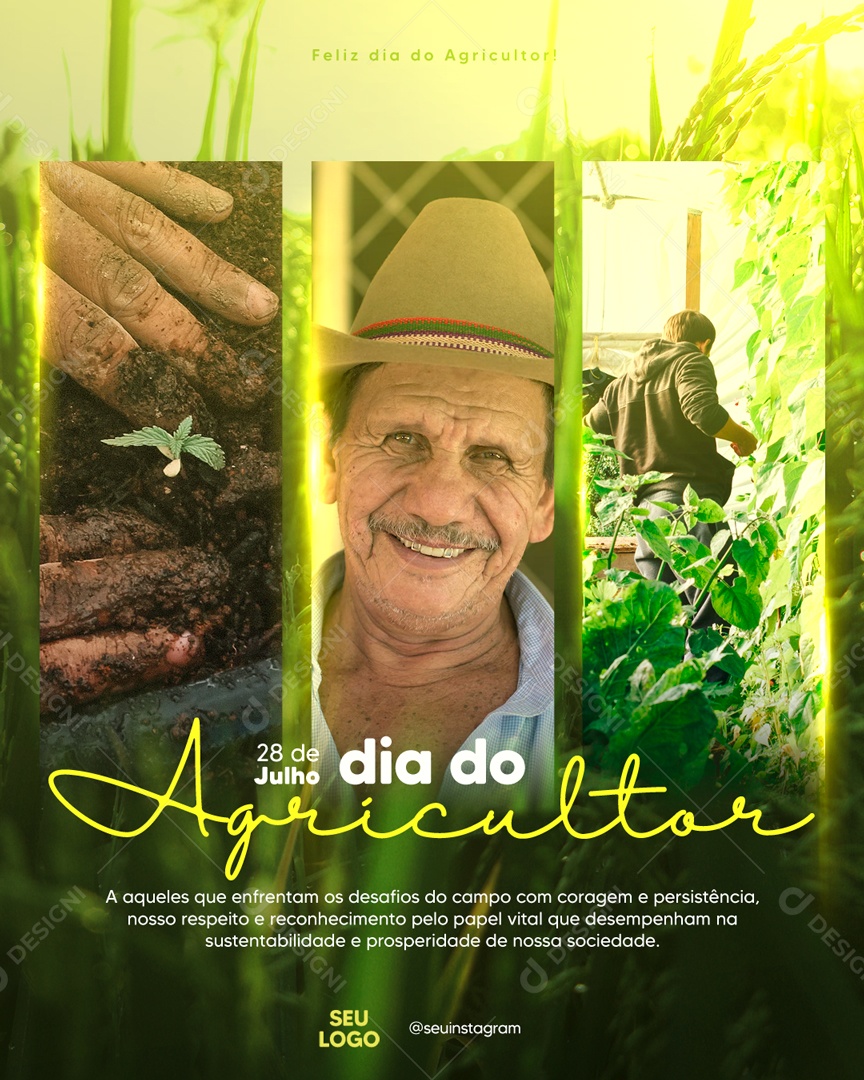 Dia Do Agricultor 28 De Julho Social Media PSD Editável
