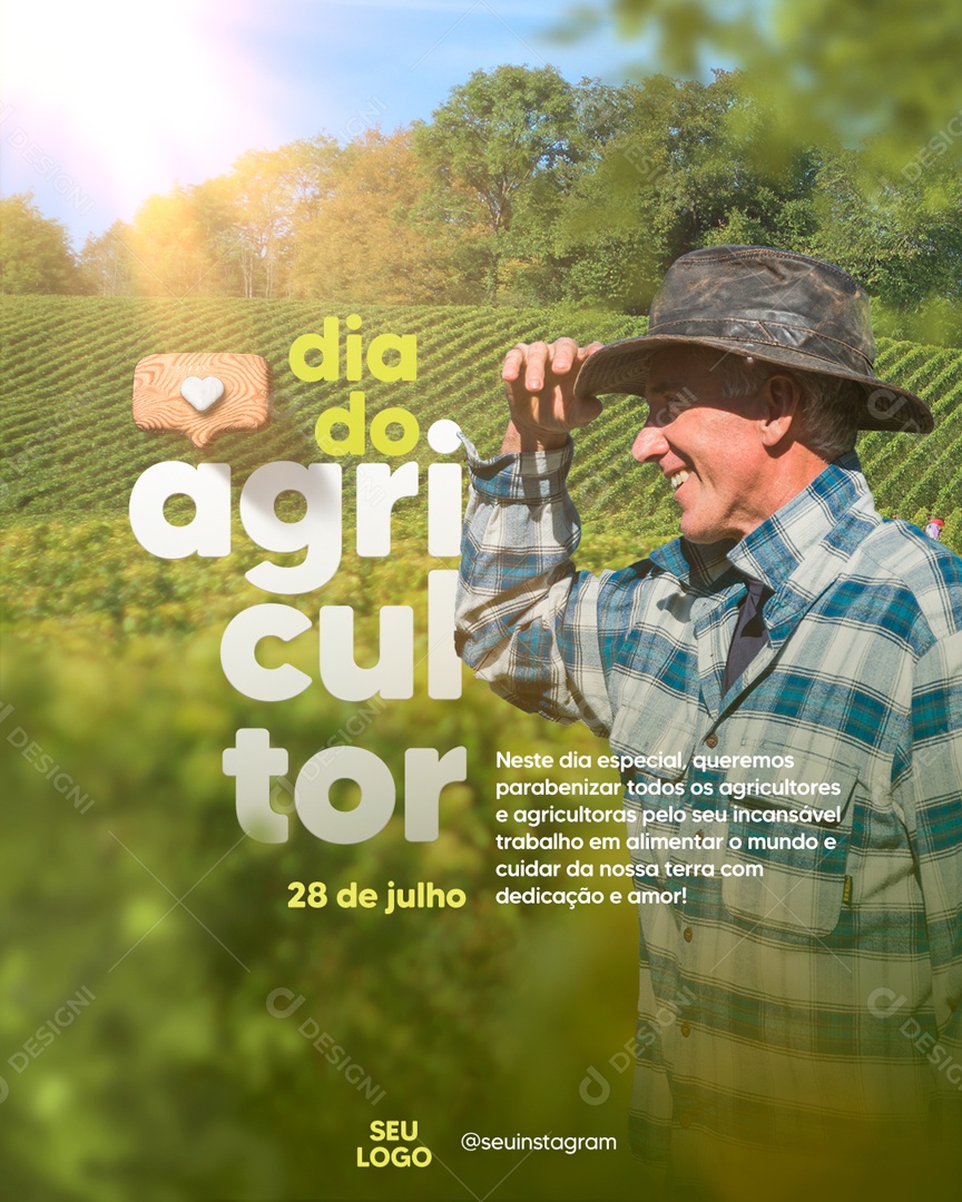 Dia Do Agricultor 28 De Julho Social Media PSD Editável