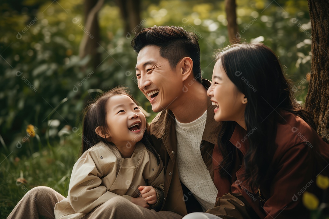 Pai e filho juntos sorridentes