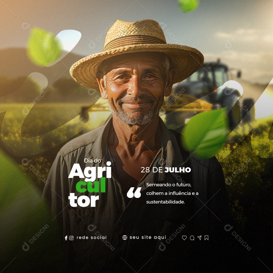 Social Media Dia do Agricultor 28 De Julho PSD Editável