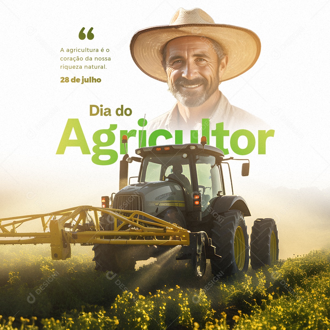 Dia do Agricultor 28 de Julho Social Media PSD Editável