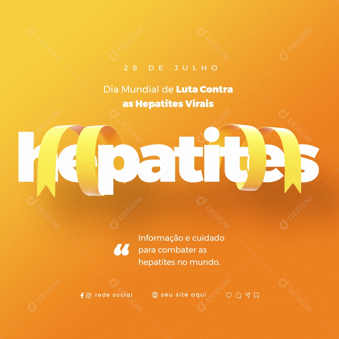 Dia Mundial de Luta Contra as Hepatites Virais 28 De Julho Social Media PSD Editável