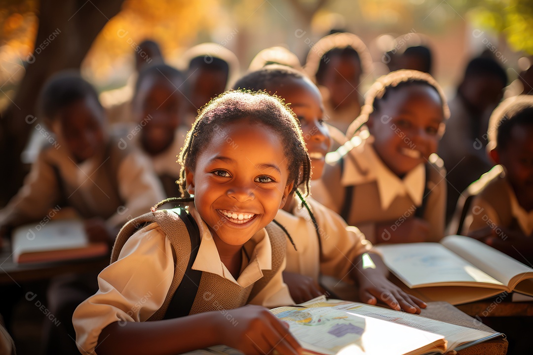 Alunos sorridentes, conceito dia do estudante