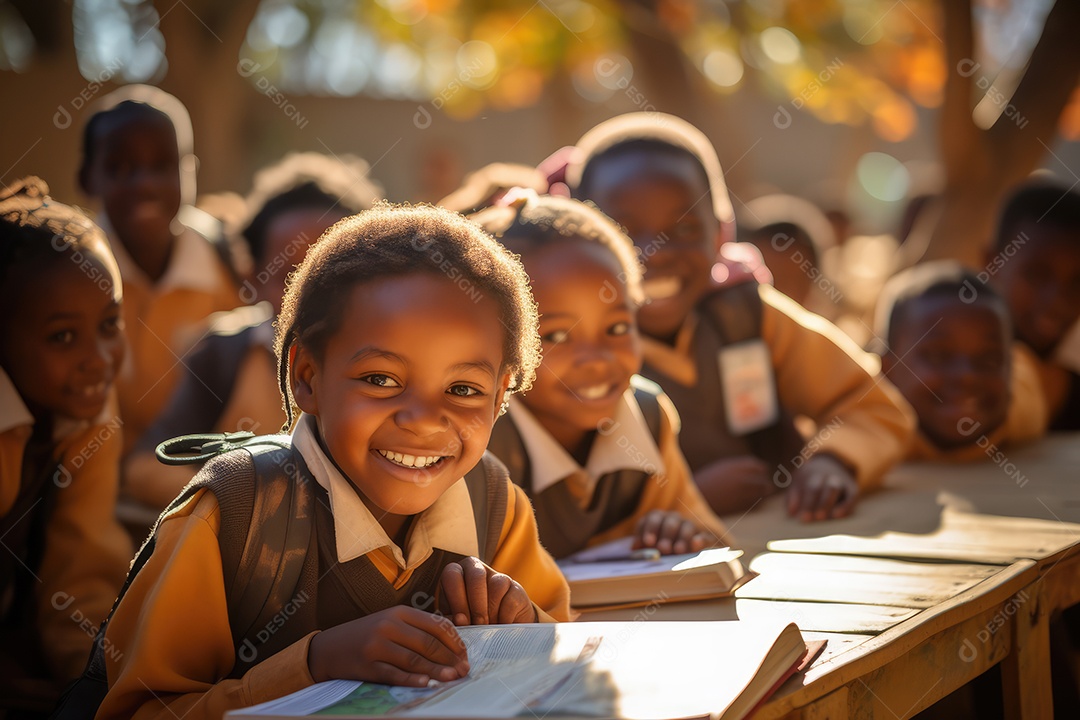 Alunos sorridentes, conceito dia do estudante