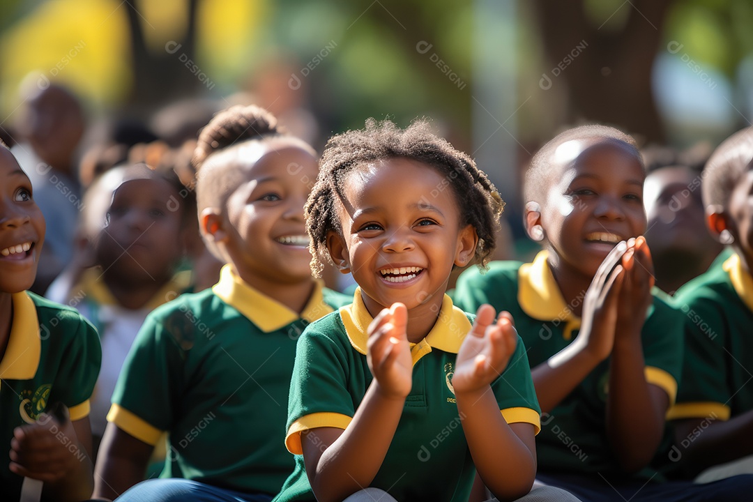 Alunos sorridentes, conceito dia do estudante