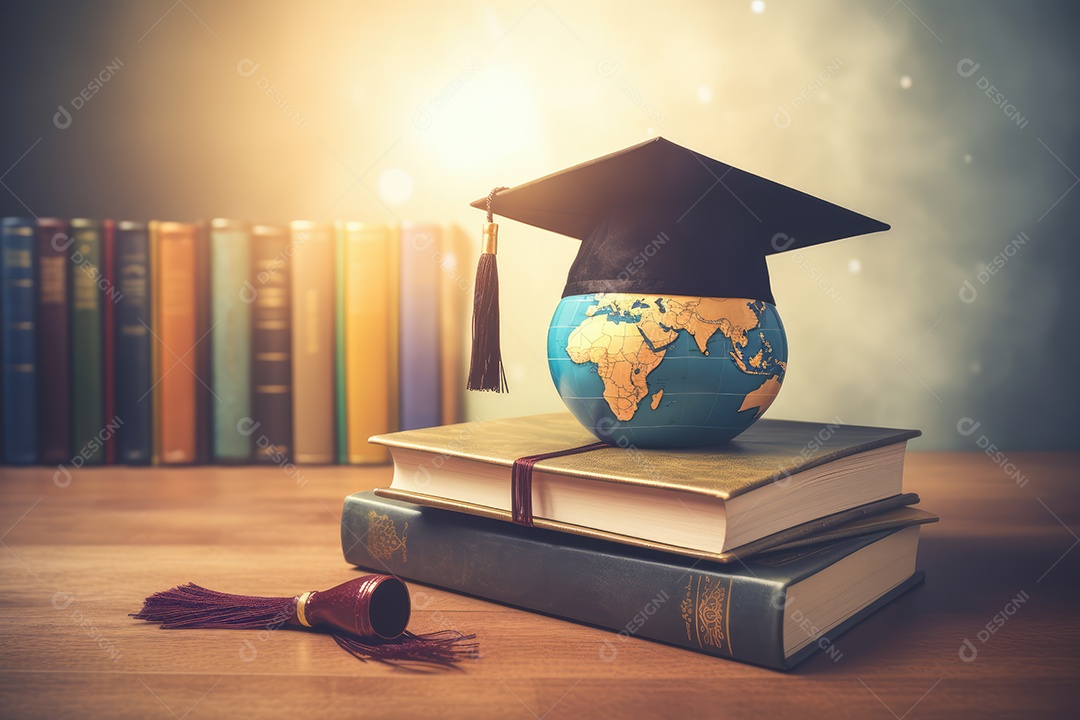 Livros empilhados, conceito dia do estudante