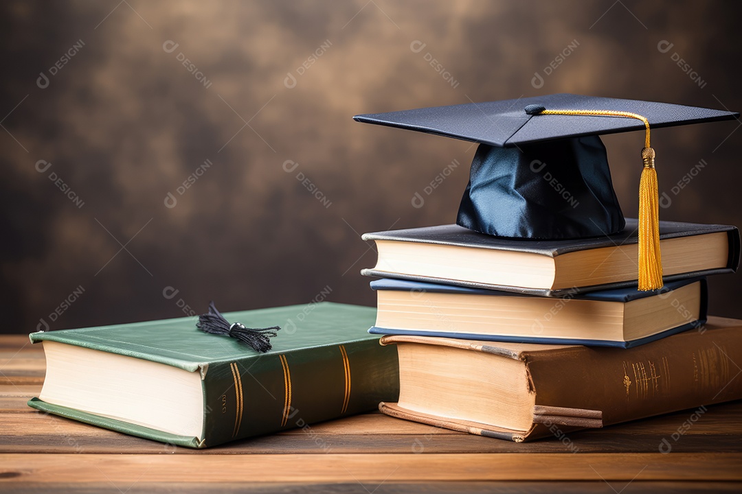 Livros empilhados, conceito dia do estudante