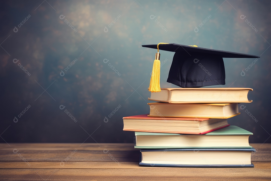 Livros empilhados, conceito dia do estudante