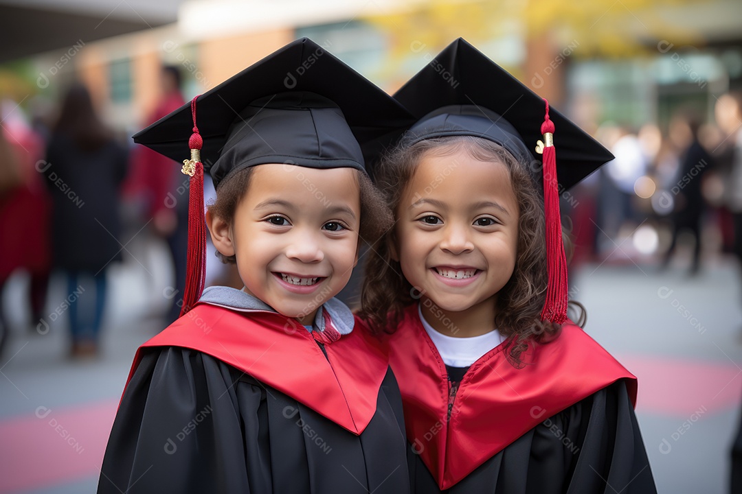 Meninas com chapéu de formatura