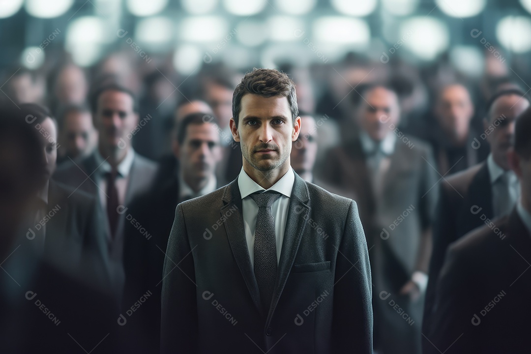 Empresário e homem executivo andando de terno e gravata no centro da cidade