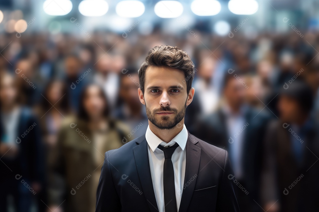 Empresário e homem executivo andando de terno e gravata no centro da cidade