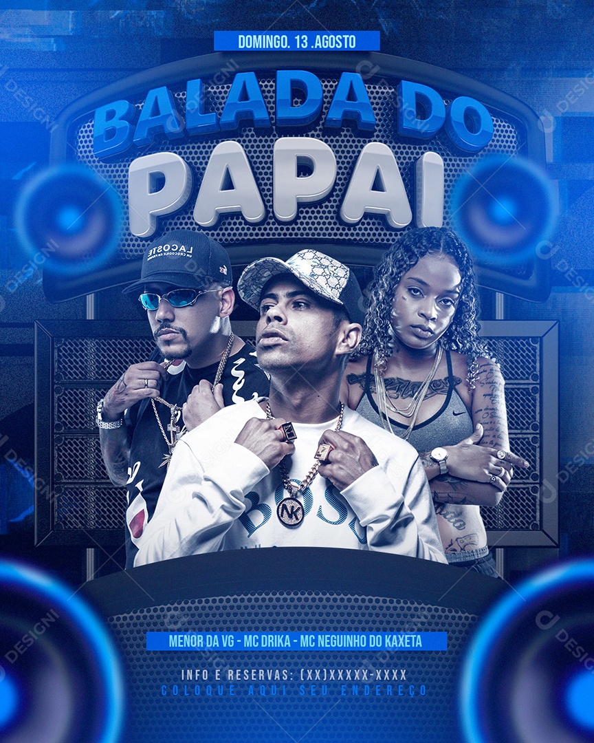 Editable Social Media PSD Daddy's Ballad Flyer