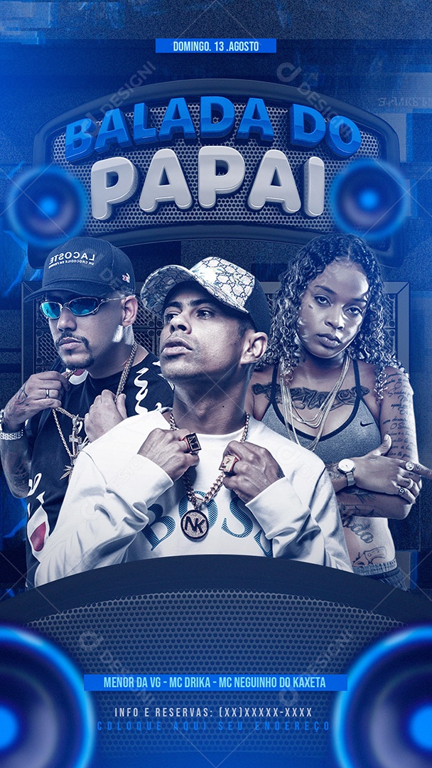 Story Balada do Papai Flyer Social Media PSD Editável