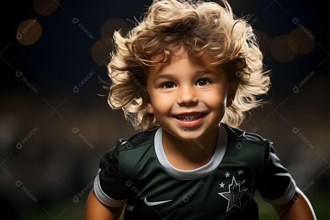 Menino jogador de futebol