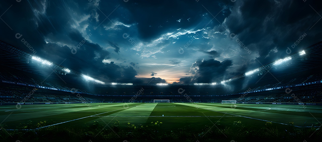 Detalhes de um estádio de futebol