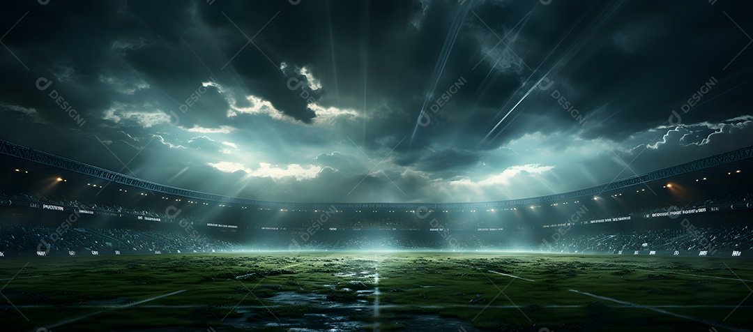 Detalhes de um estádio de futebol