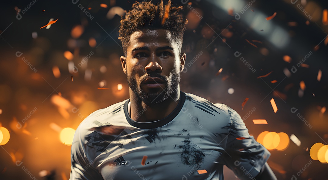 Jogador de futebol em jogo