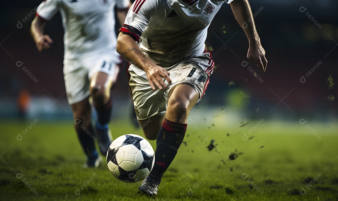 Jogadores de futebol em campo