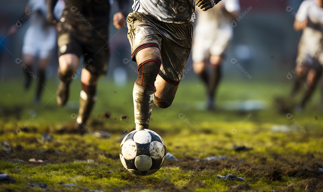 Jogadores de futebol em campo