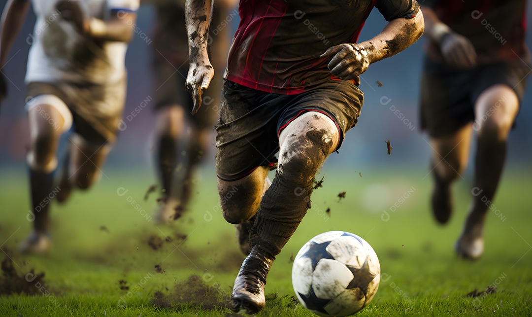 Jogadores de futebol em campo