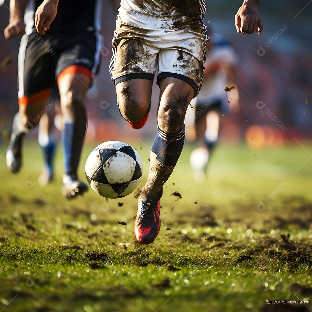 Jogadores de futebol em campo