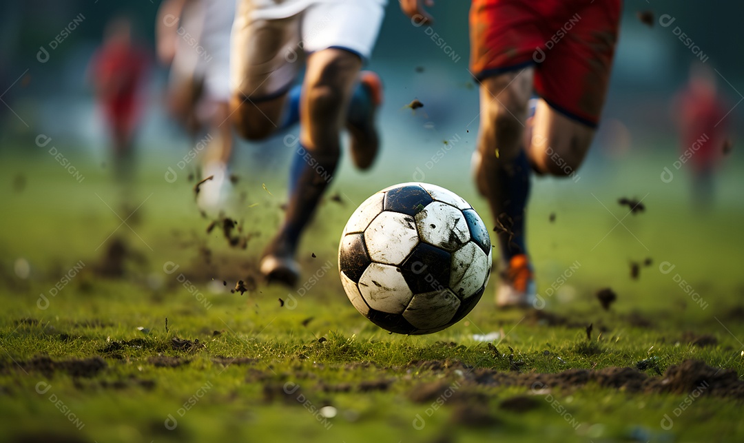 Jogadores de futebol em campo