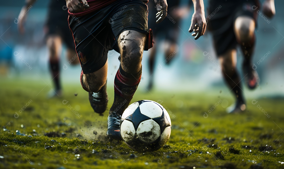 Jogadores de futebol em campo
