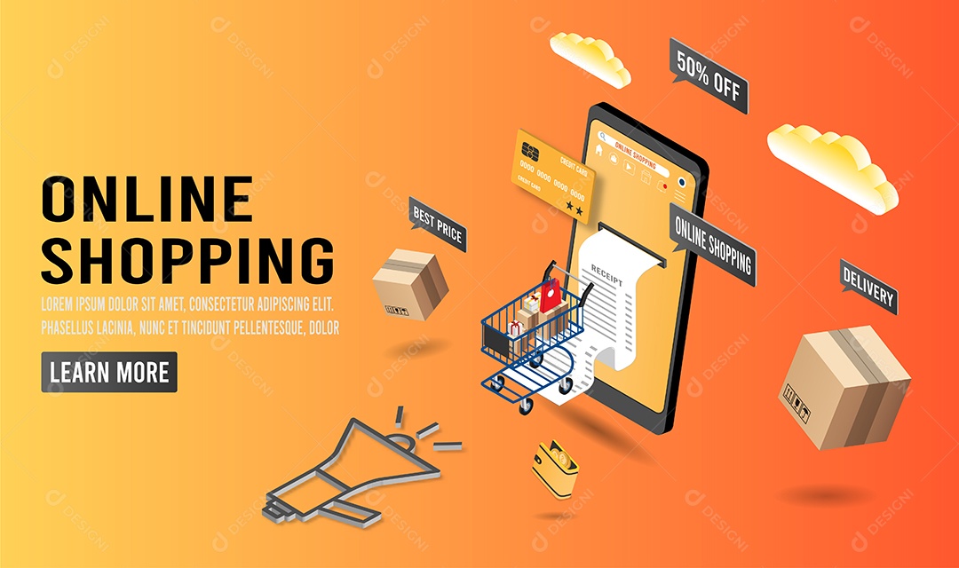 Lojas Online Ilustração Vetor EPS