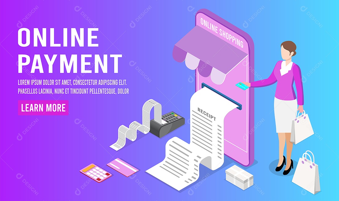 Pagamento Online Ilustração Vetor EPS