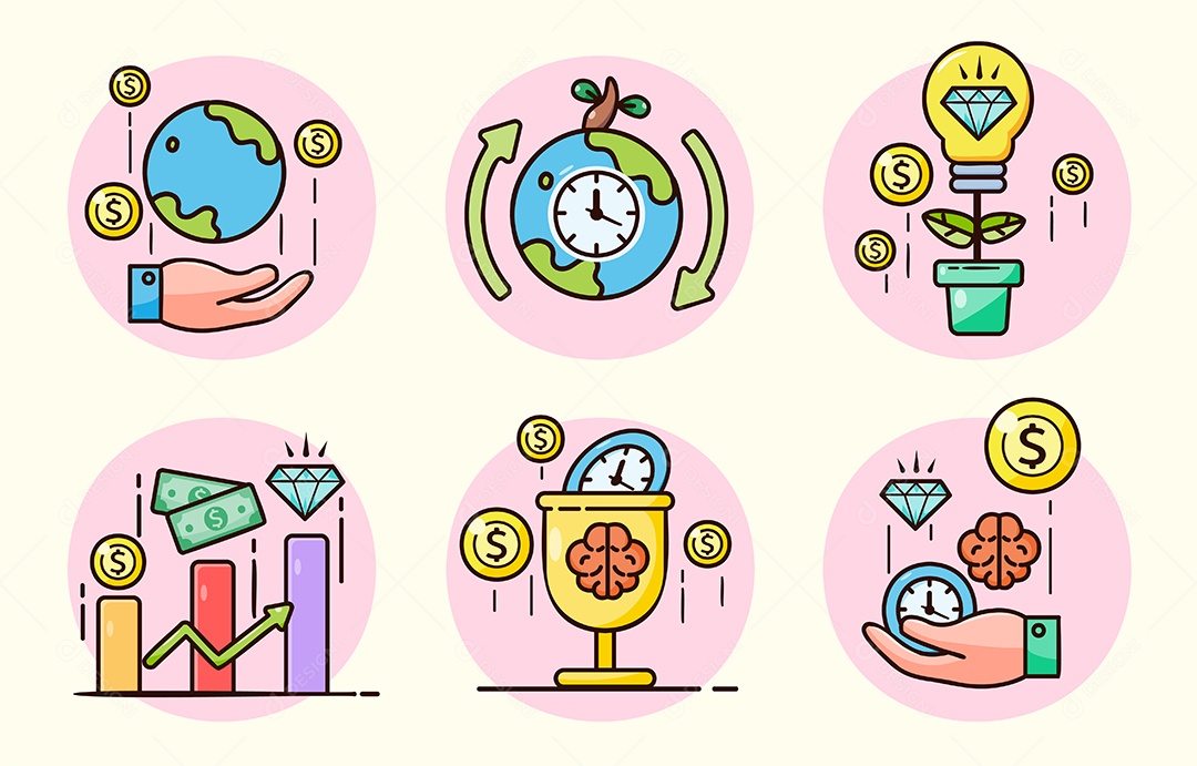 Financias Ilustração Vetor EPS