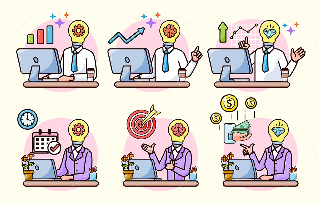 Financias Ilustração Vetor EPS