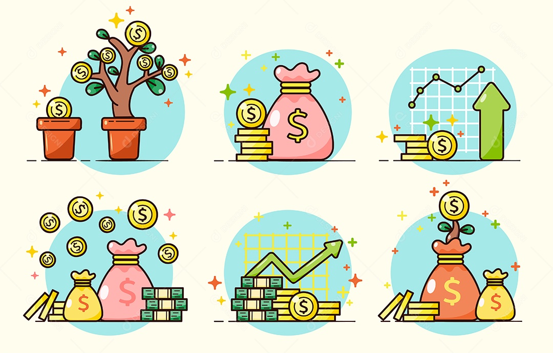 Financias Ilustração Vetor EPS