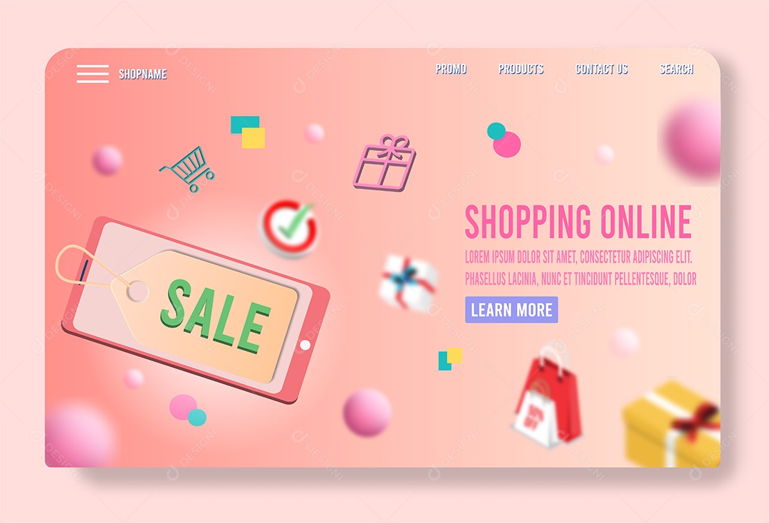 Compras Online Ilustração Vetor EPS