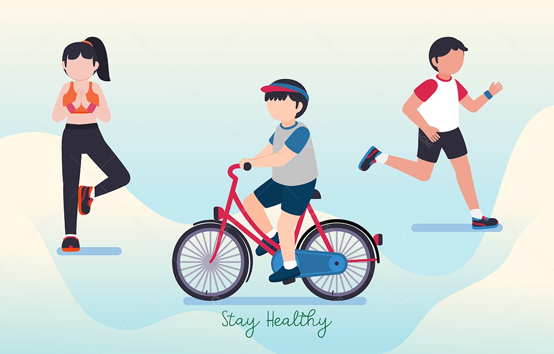 Vida Saudável Ilustração Vetor EPS