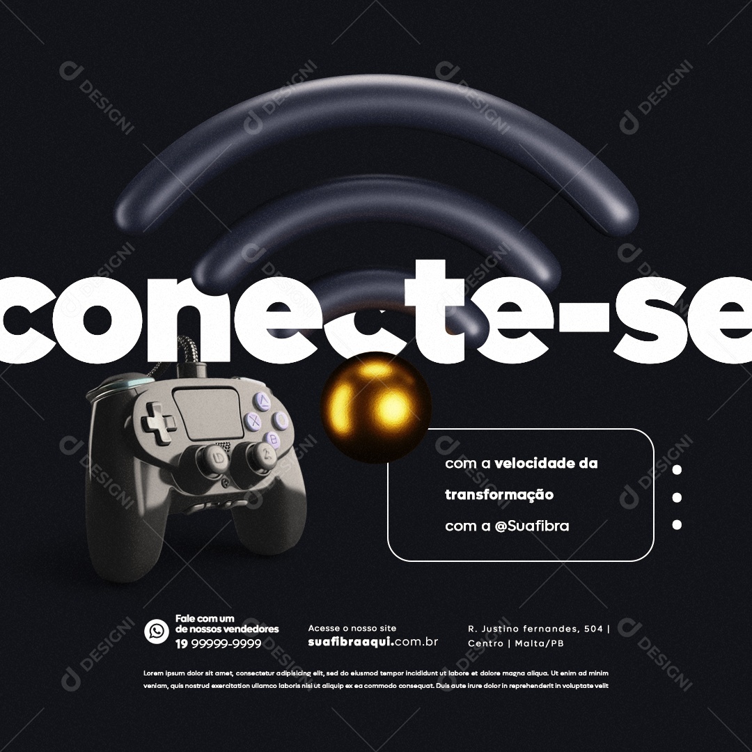 Provedor De Internet Conecte-se Social Media PSD Editável