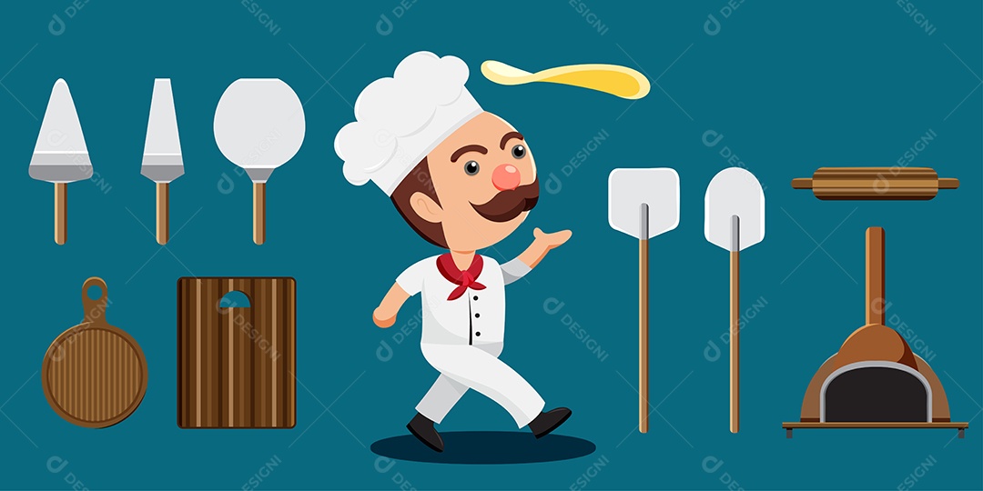 Chefe de Cozinha Ilustrações Vetor EPS