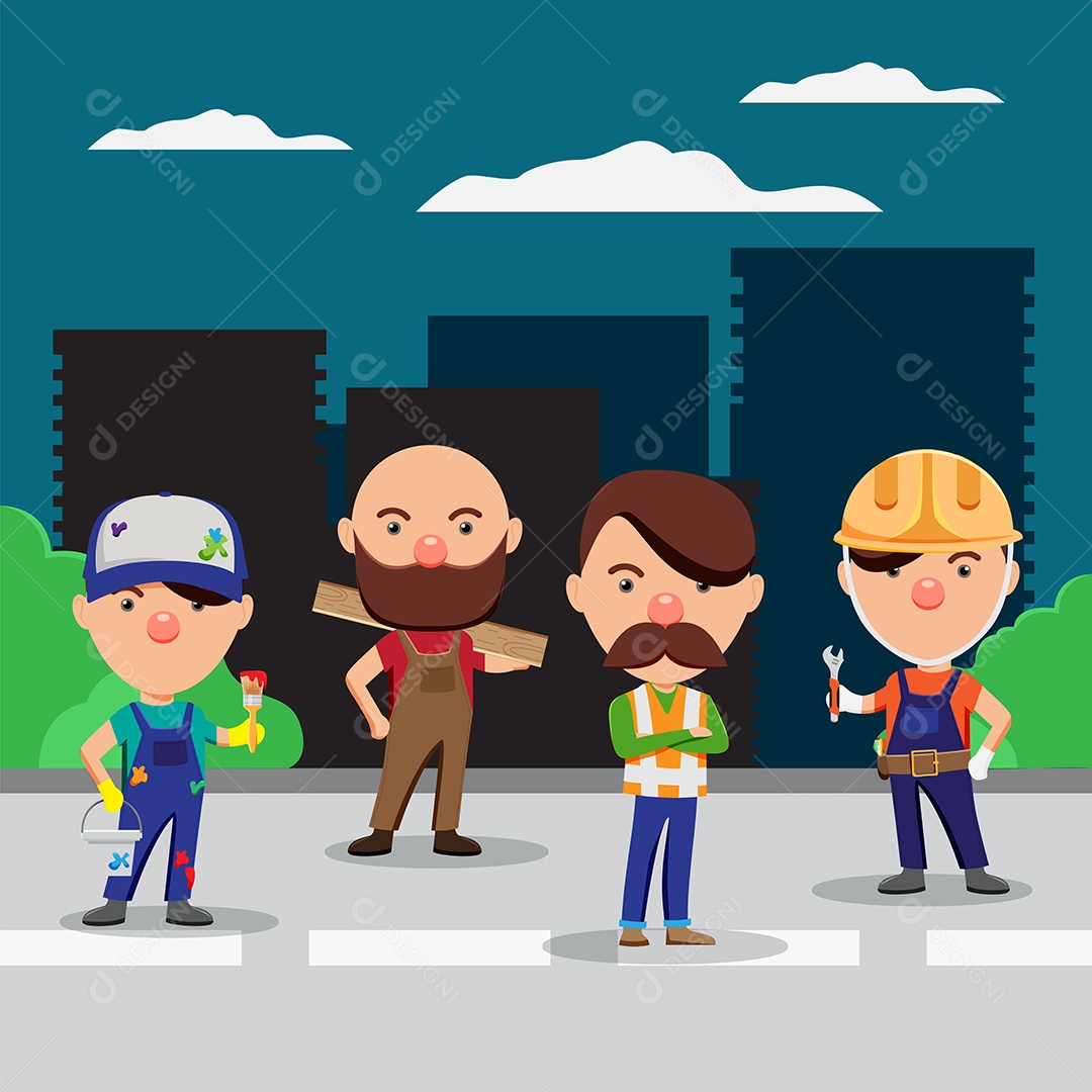 Profissões Ilustrações Vetor EPS