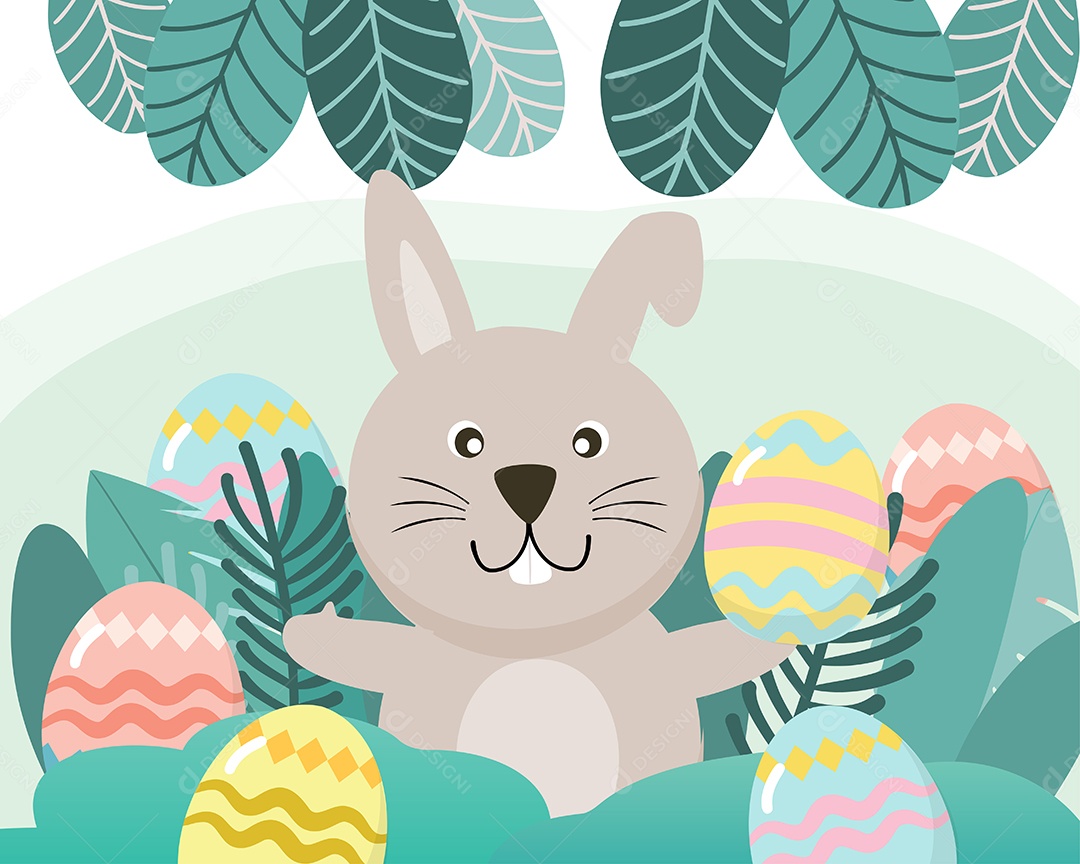 Coelho da Páscoa Ilustrações Vetor EPS