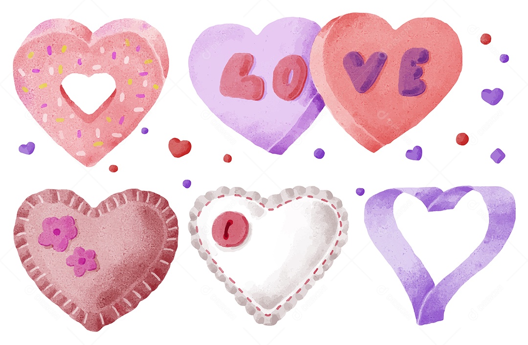 Ilustrações do Dia dos Namorados Vetor EPS