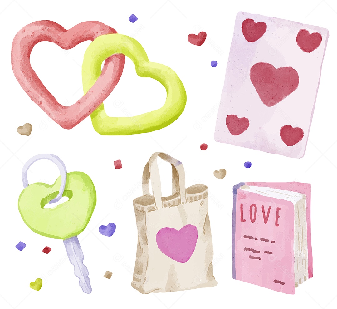 Ilustrações do Dia dos Namorados Vetor EPS