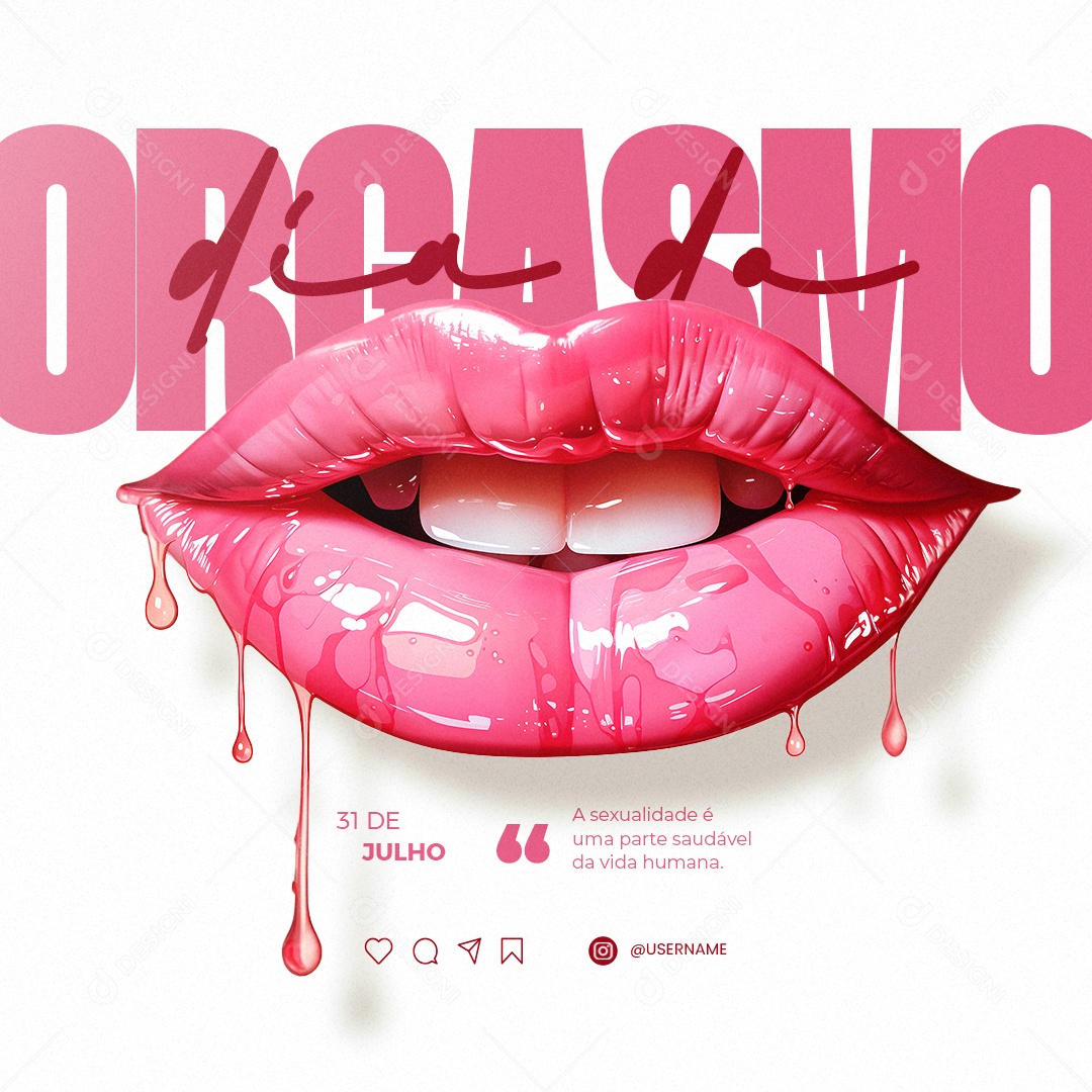 Dia do Orgasmo A Sexualidade é Uma Parte Saudável da Vida Humana Social Media PSD Editável